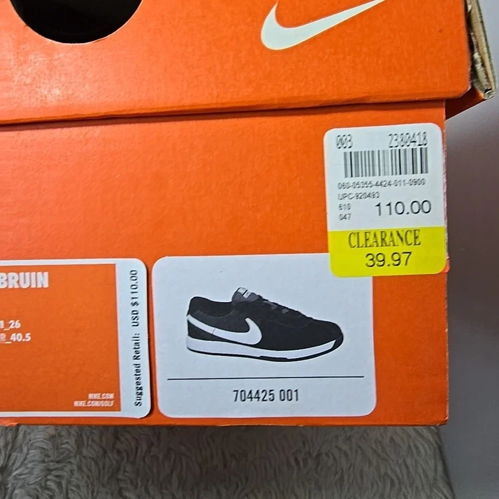 Nike Golf Shoes Lunar Bruin Women's Size 9 Athletic Sport‎ Turf Cleats Black Box
